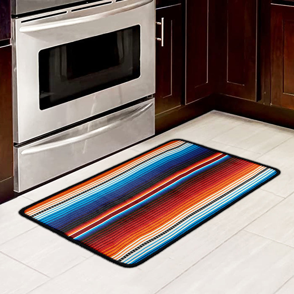 Tribal Mexican Blanket Pattern Print Kitchen Mat