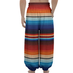 Tribal Mexican Blanket Pattern Print Lantern Pants