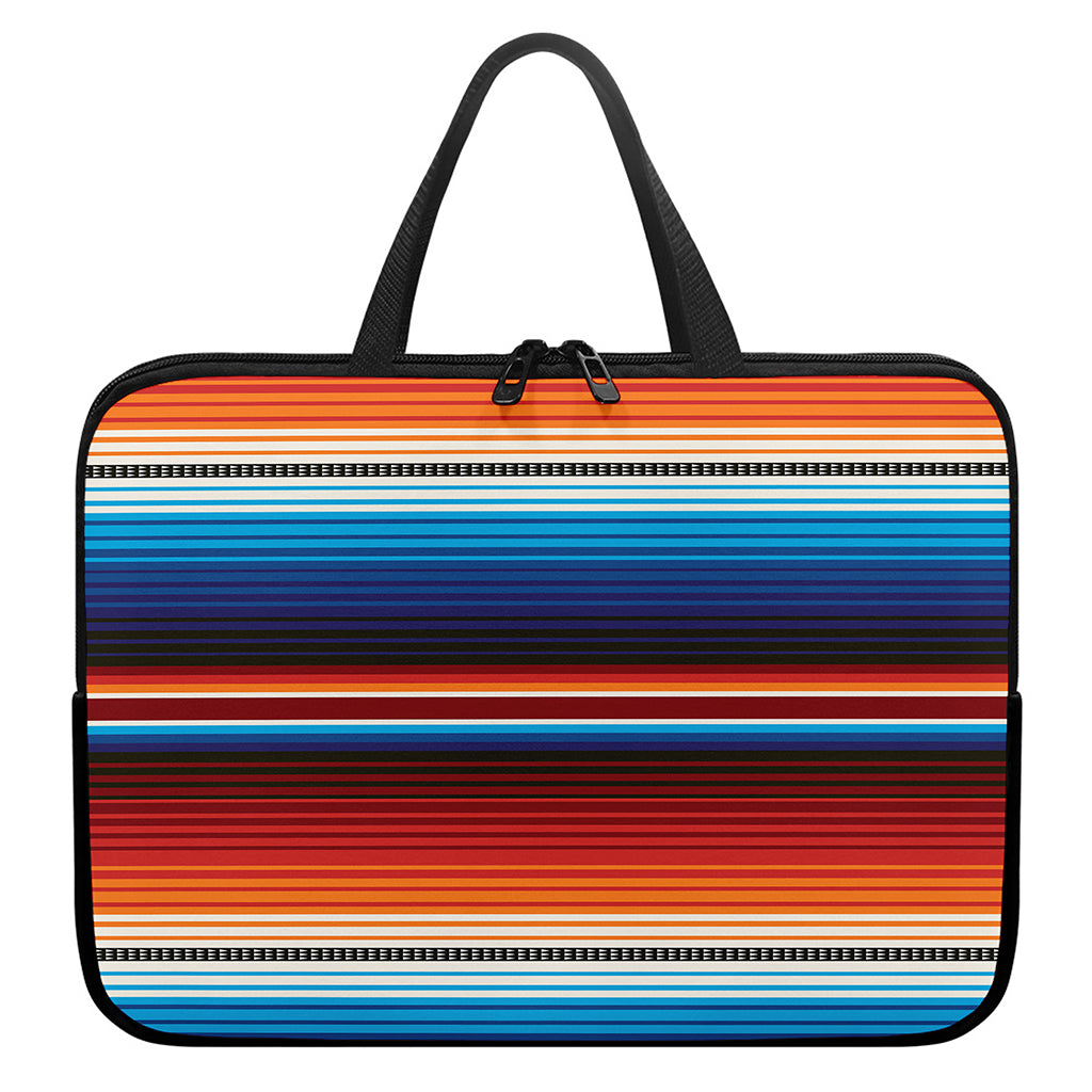 Tribal Mexican Blanket Pattern Print Laptop Sleeve With Handle