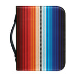 Tribal Mexican Blanket Pattern Print Leather Bible Cover
