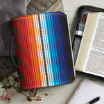 Tribal Mexican Blanket Pattern Print Leather Bible Cover