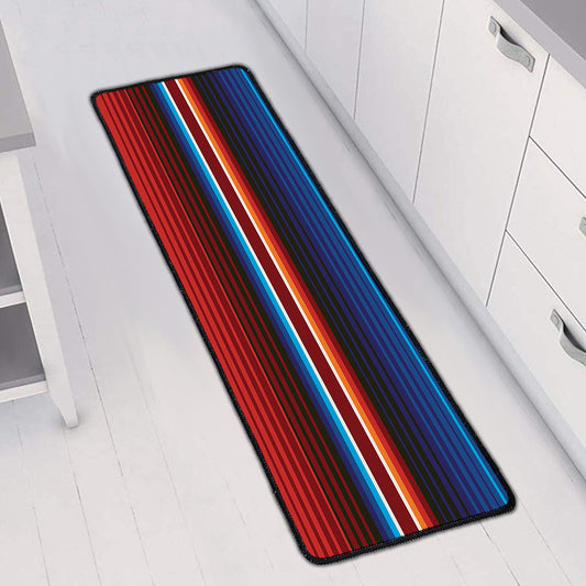 Tribal Mexican Blanket Pattern Print Long Kitchen Mat