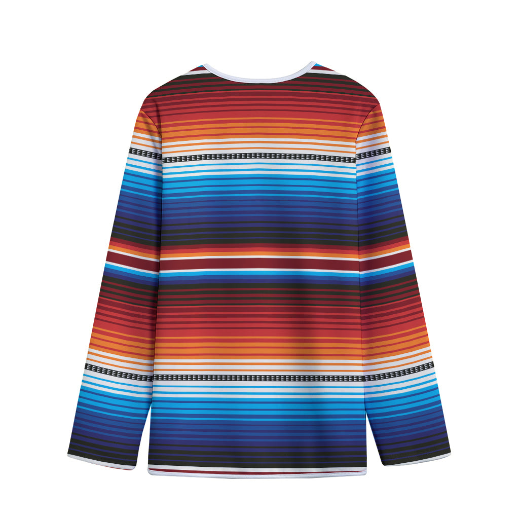 Tribal Mexican Blanket Pattern Print Long Sleeve Short Coat