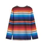 Tribal Mexican Blanket Pattern Print Long Sleeve Short Coat