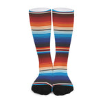 Tribal Mexican Blanket Pattern Print Long Socks