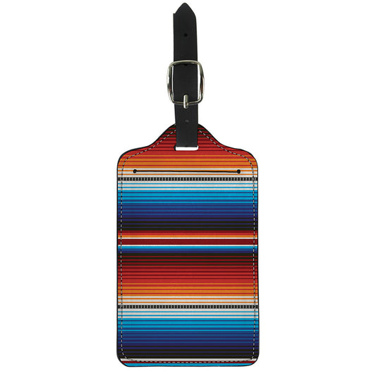 Tribal Mexican Blanket Pattern Print Luggage Tag
