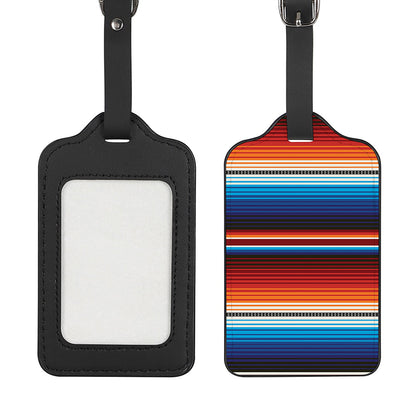 Tribal Mexican Blanket Pattern Print Luggage Tag