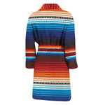 Tribal Mexican Blanket Pattern Print Men's Bathrobe