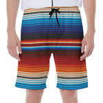 Tribal Mexican Blanket Pattern Print Men's Beach Shorts