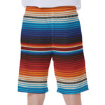 Tribal Mexican Blanket Pattern Print Men's Beach Shorts