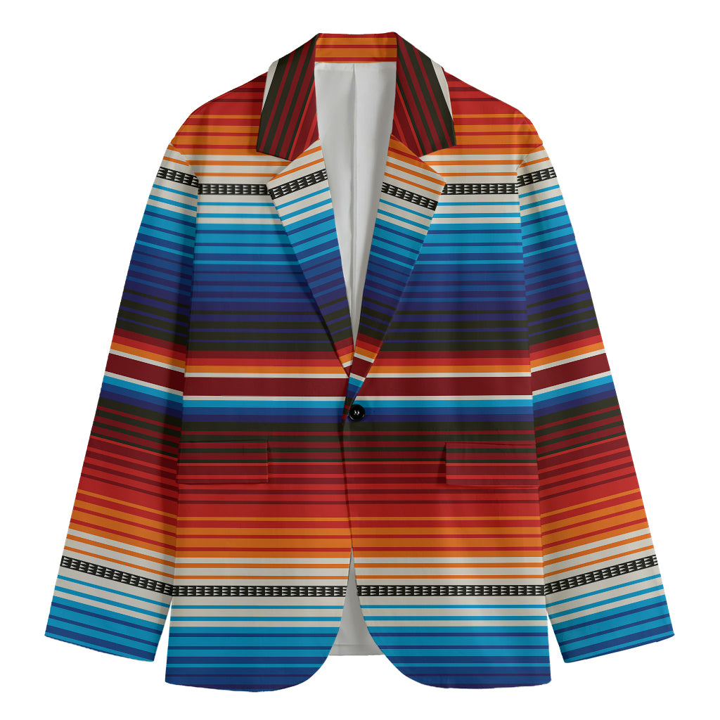 Tribal Mexican Blanket Pattern Print Men's Blazer