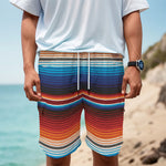 Tribal Mexican Blanket Pattern Print Men's Cargo Shorts