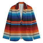 Tribal Mexican Blanket Pattern Print Men's Cotton Blazer