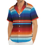 Tribal Mexican Blanket Pattern Print Men's Deep V-Neck Shirt