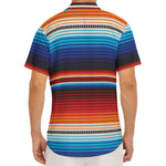 Tribal Mexican Blanket Pattern Print Men's Deep V-Neck Shirt