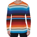 Tribal Mexican Blanket Pattern Print Men's Long Sleeve T-Shirt