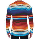 Tribal Mexican Blanket Pattern Print Men's Long Sleeve T-Shirt