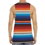 Tribal Mexican Blanket Pattern Print Men's Muscle Tank Top