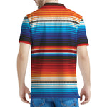 Tribal Mexican Blanket Pattern Print Men's Polo Shirt