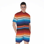 Tribal Mexican Blanket Pattern Print Men's Rompers