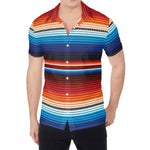 Tribal Mexican Blanket Pattern Print Men's Shirt