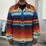 Tribal Mexican Blanket Pattern Print Men's Shirt Jacket