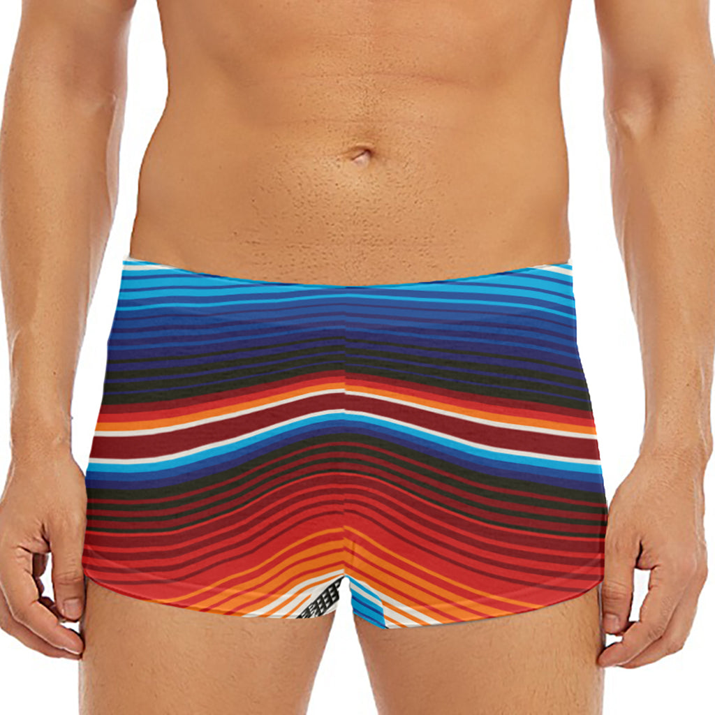 Tribal Mexican Blanket Pattern Print Men's Short Boxer Briefs