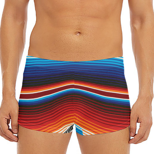 Tribal Mexican Blanket Pattern Print Men's Short Boxer Briefs