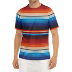 Tribal Mexican Blanket Pattern Print Men's Short Sleeve Rash Guard