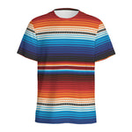 Tribal Mexican Blanket Pattern Print Men's Sports T-Shirt