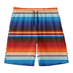 Tribal Mexican Blanket Pattern Print Men's Swim Trunks