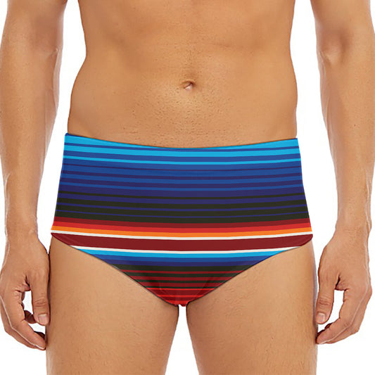 Tribal Mexican Blanket Pattern Print Men's Triangle Swim Briefs