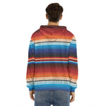 Tribal Mexican Blanket Pattern Print Men's Velvet Pullover Hoodie