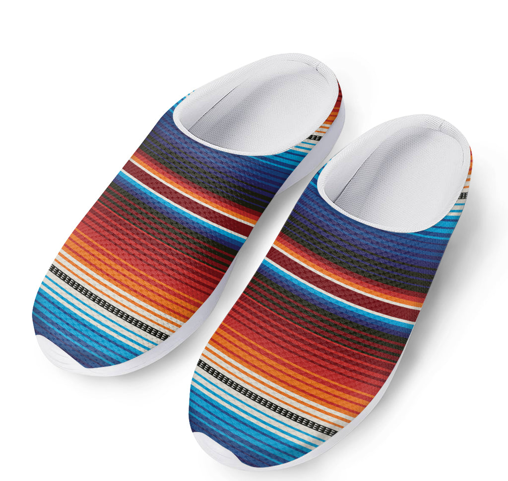 Tribal Mexican Blanket Pattern Print Mesh Casual Shoes