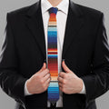 Tribal Mexican Blanket Pattern Print Necktie