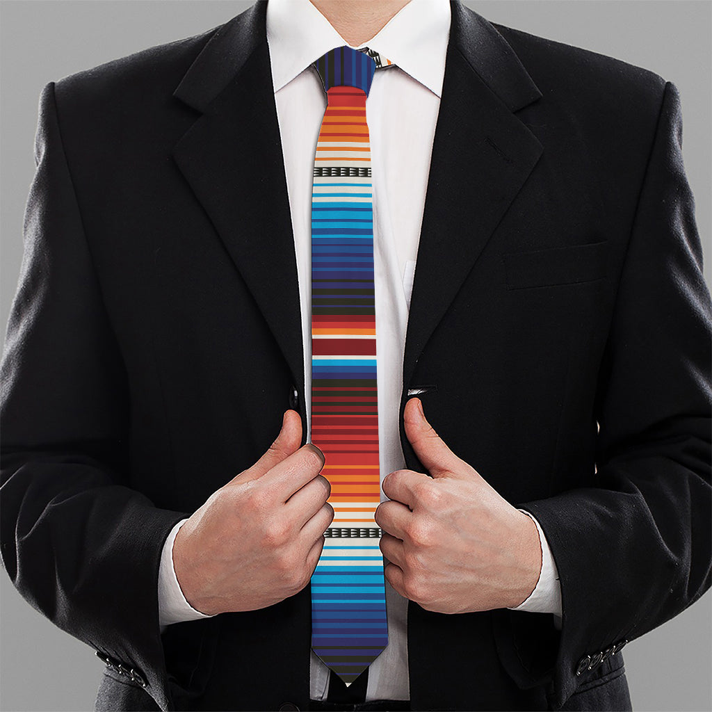 Tribal Mexican Blanket Pattern Print Necktie