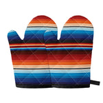 Tribal Mexican Blanket Pattern Print Oven Mitts