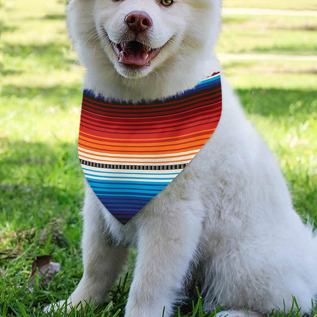 Tribal Mexican Blanket Pattern Print Over The Collar Dog Bandana