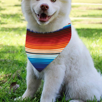 Tribal Mexican Blanket Pattern Print Over The Collar Dog Bandana