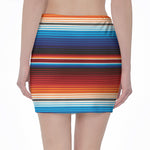 Tribal Mexican Blanket Pattern Print Pencil Mini Skirt