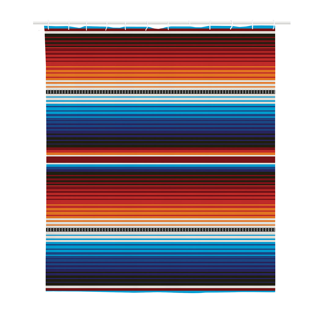 Tribal Mexican Blanket Pattern Print Polyester Shower Curtain