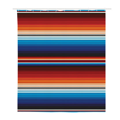 Tribal Mexican Blanket Pattern Print Polyester Shower Curtain