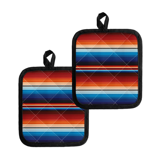 Tribal Mexican Blanket Pattern Print Pot Holders