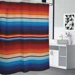 Tribal Mexican Blanket Pattern Print Premium Shower Curtain