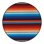 Tribal Mexican Blanket Pattern Print Round Floor Mat