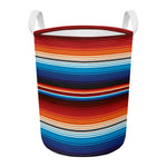 Tribal Mexican Blanket Pattern Print Round Laundry Basket