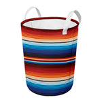 Tribal Mexican Blanket Pattern Print Round Laundry Basket