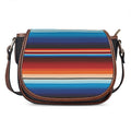 Tribal Mexican Blanket Pattern Print Saddle Bag