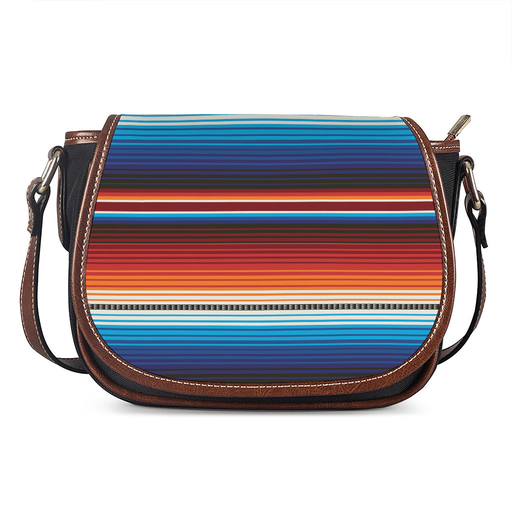 Tribal Mexican Blanket Pattern Print Saddle Bag