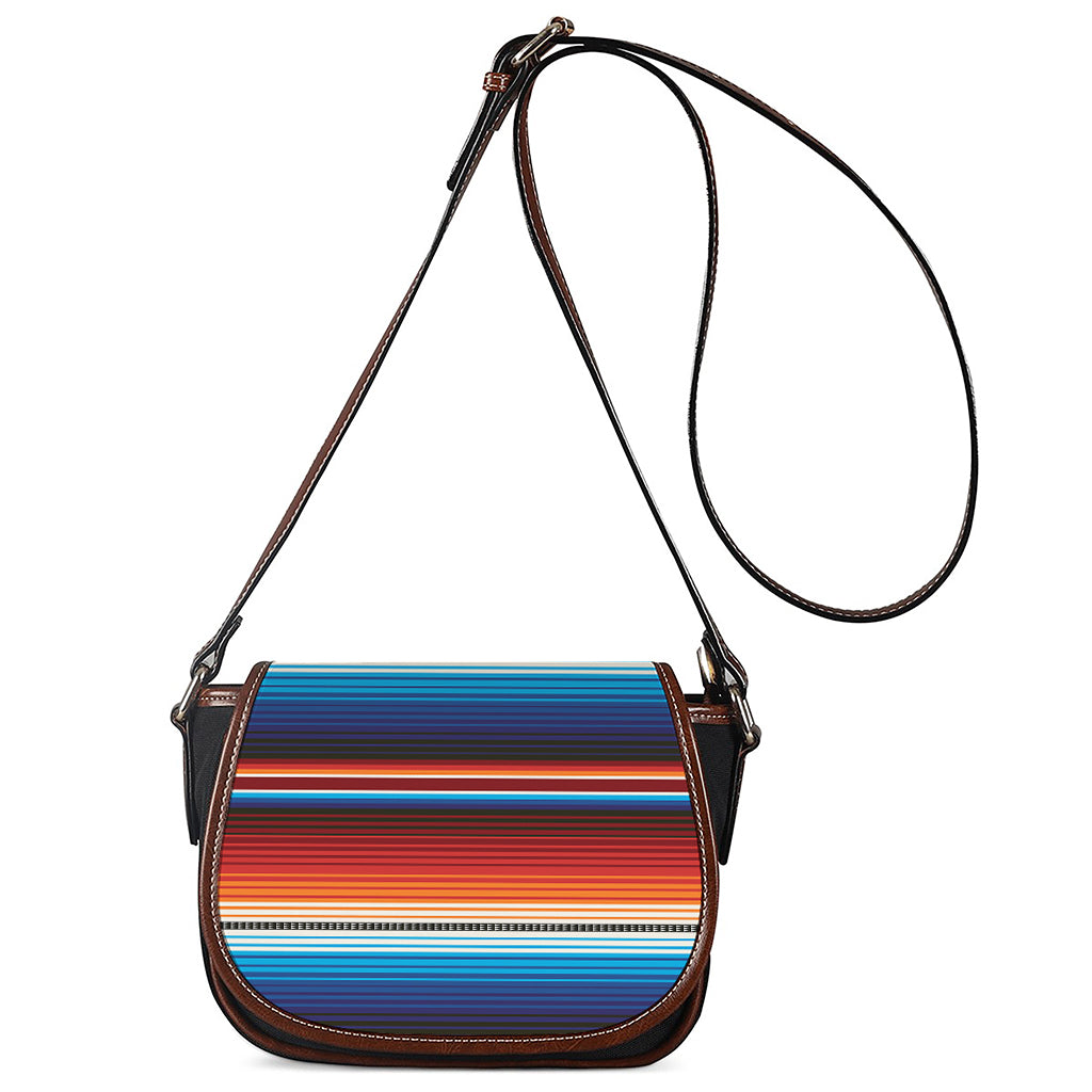 Tribal Mexican Blanket Pattern Print Saddle Bag
